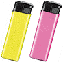 Briquet electronique rechargeable rose ou jaune